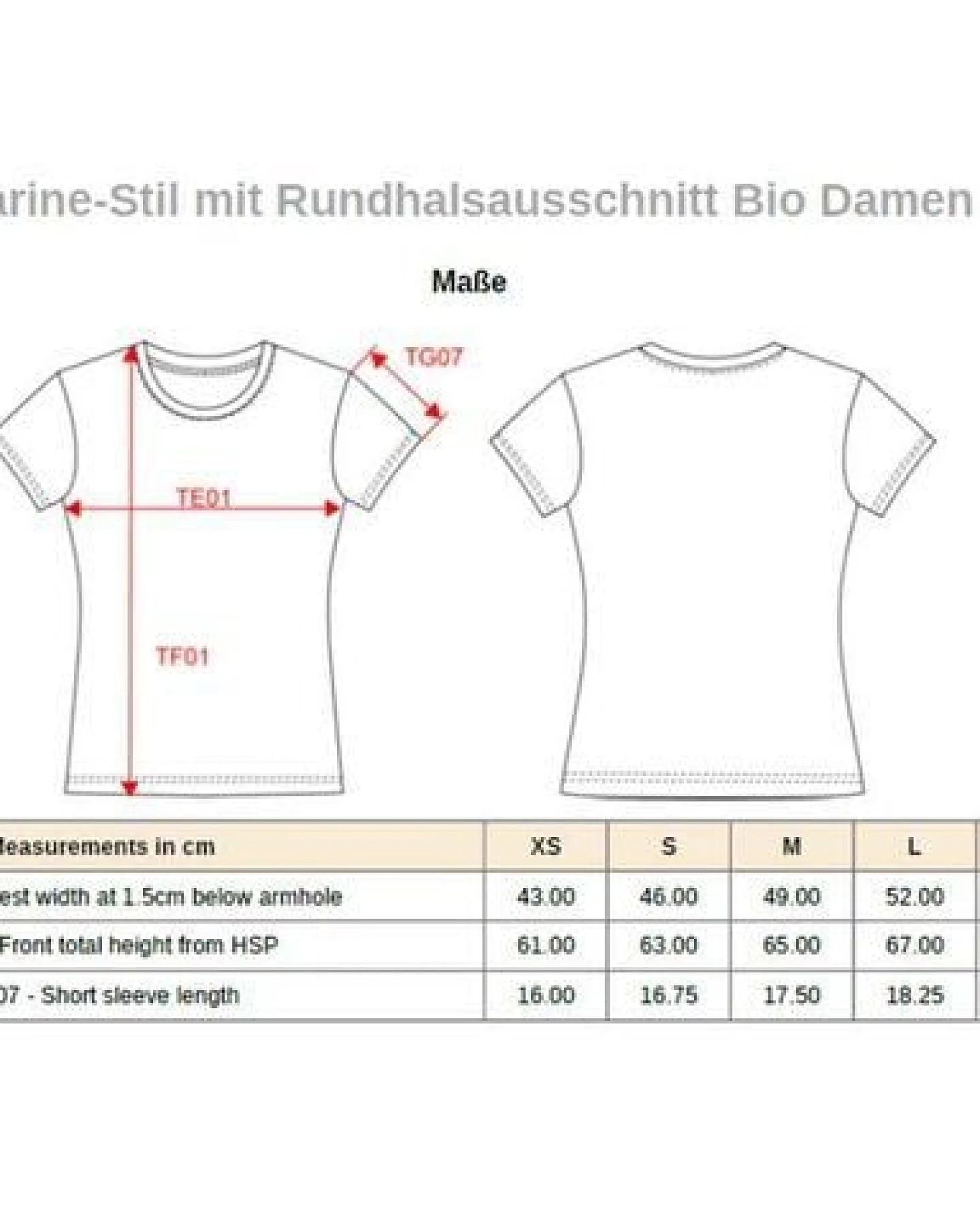 YTWOO Nachhaltiges Damen-T-Shirt mit Rundhalsausschnitt im Marine-Stil – Ansicht 2