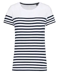 Weiß/Navy gestreift