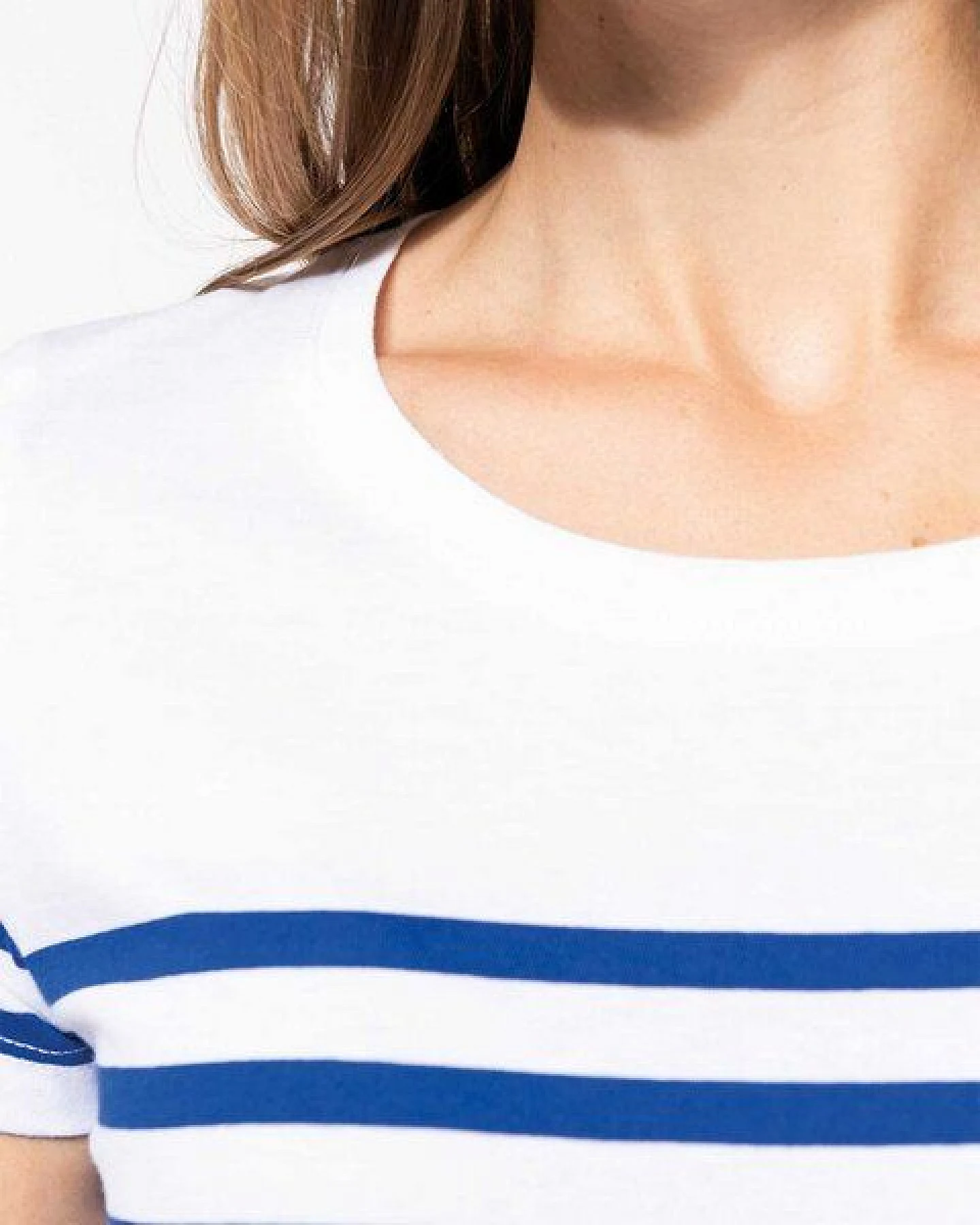 YTWOO Nachhaltiges Damen-T-Shirt mit Rundhalsausschnitt im Marine-Stil – Ansicht 3