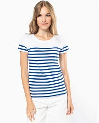 Weiß/Blau gestreift
