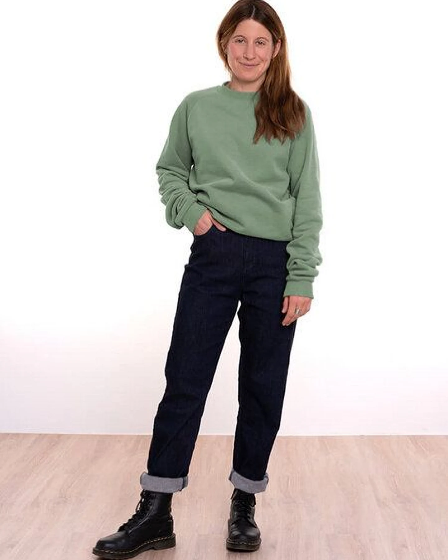 bleed Crewster Sweatshirt Salbei Grün – Ansicht 2