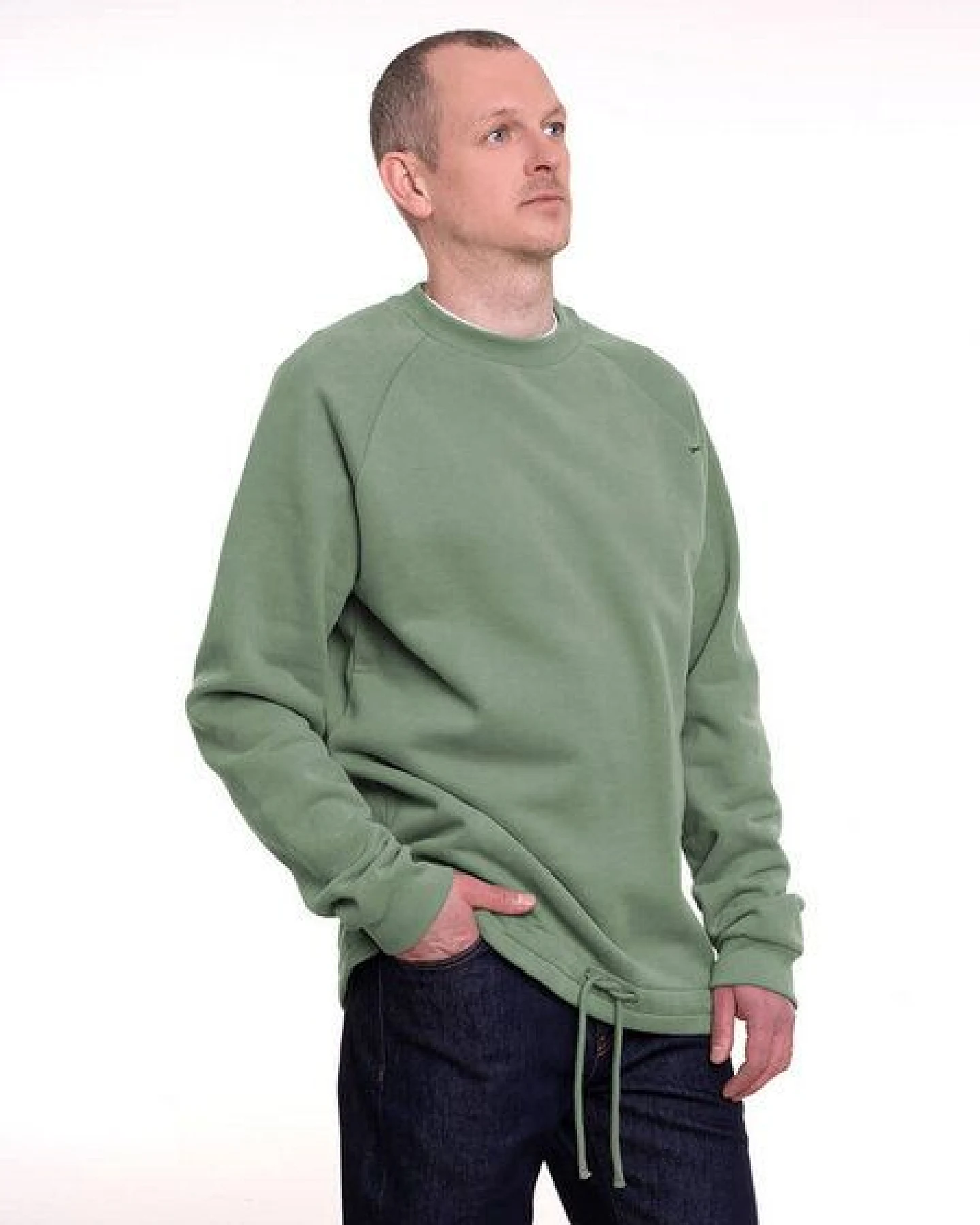 bleed Crewster Sweatshirt Salbei Grün – Ansicht 3