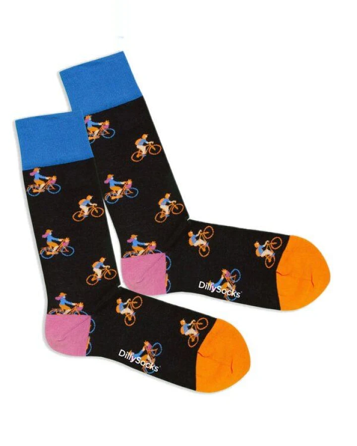 DillySocks Socken Bikes at Night aus Biobaumwoll-Mix