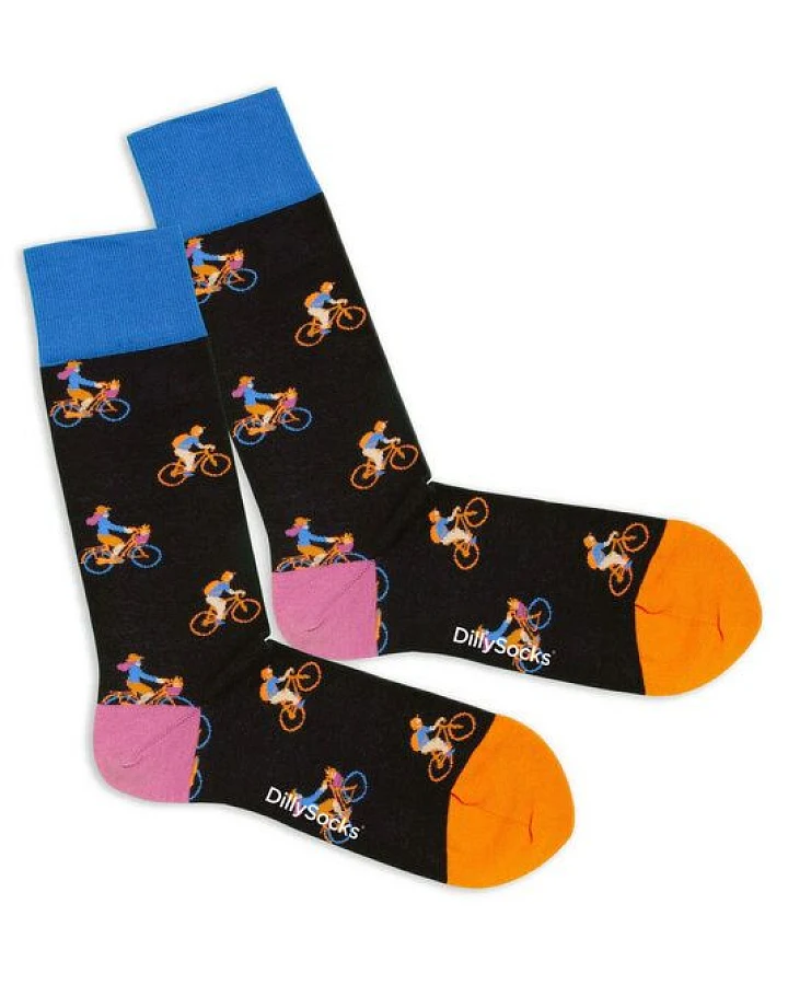 DillySocks Socken Bikes at Night aus Biobaumwoll-Mix