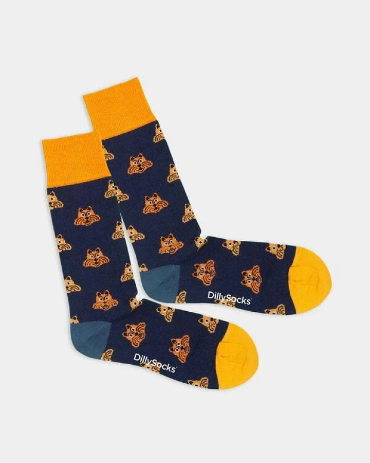 DillySocks Socken Cheshire Cat aus Biobaumwoll-Mix