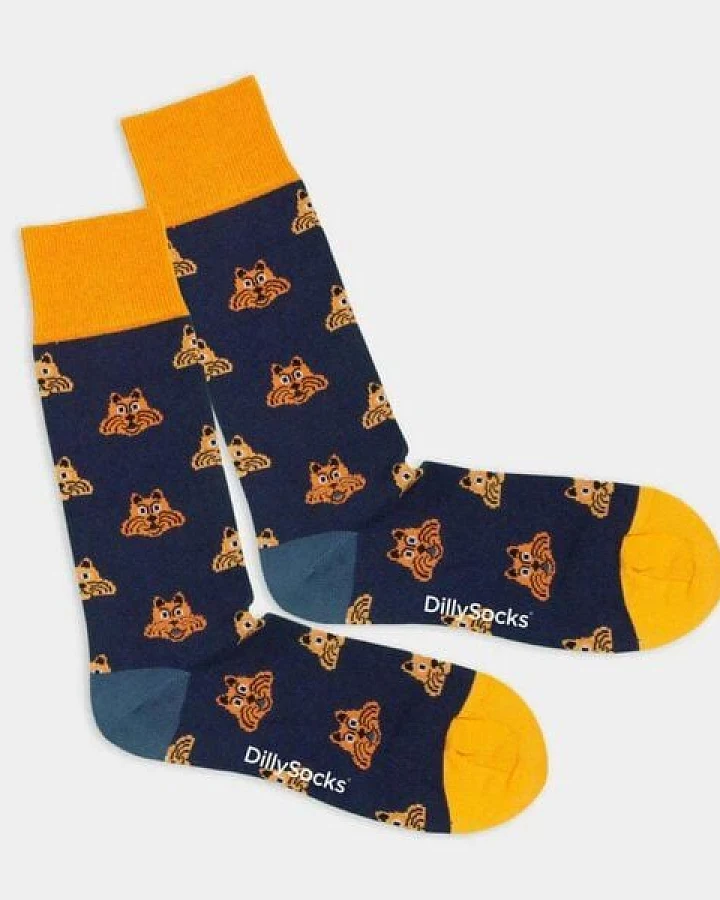 DillySocks Socken Cheshire Cat aus Biobaumwoll-Mix