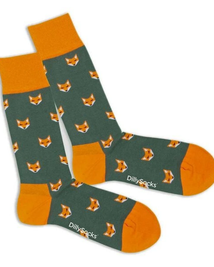 DillySocks Socken Fossiled Fox aus Biobaumwoll-Mix