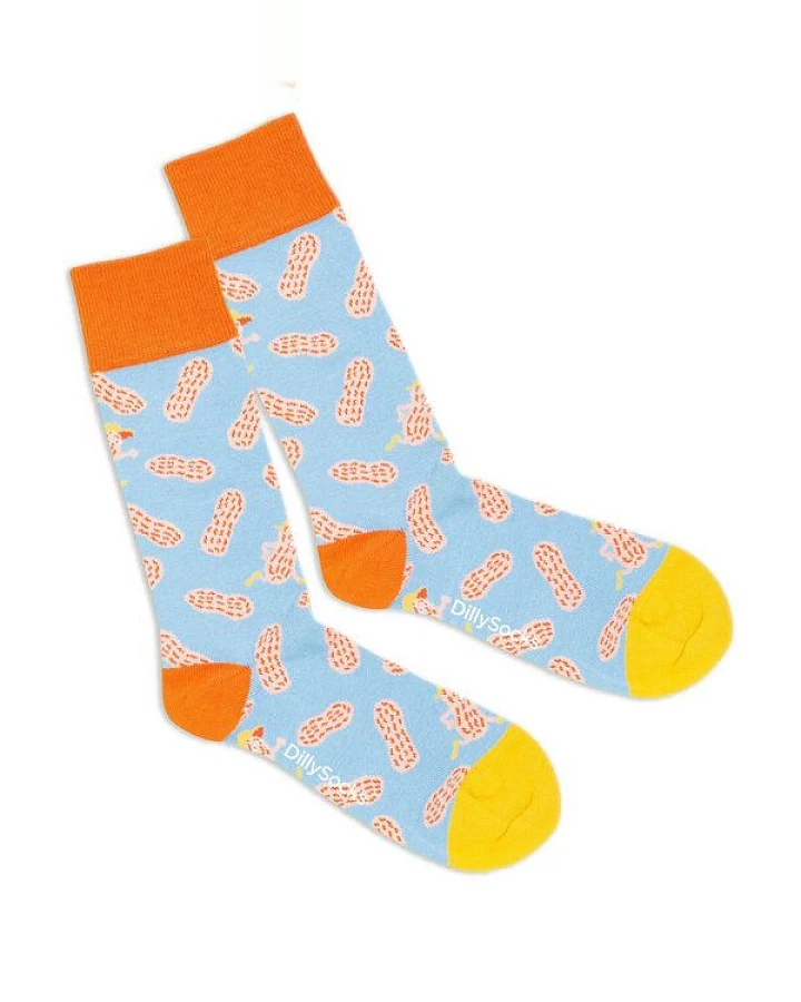 DillySocks Socken Peanut Buddy aus Biobaumwoll-Mix