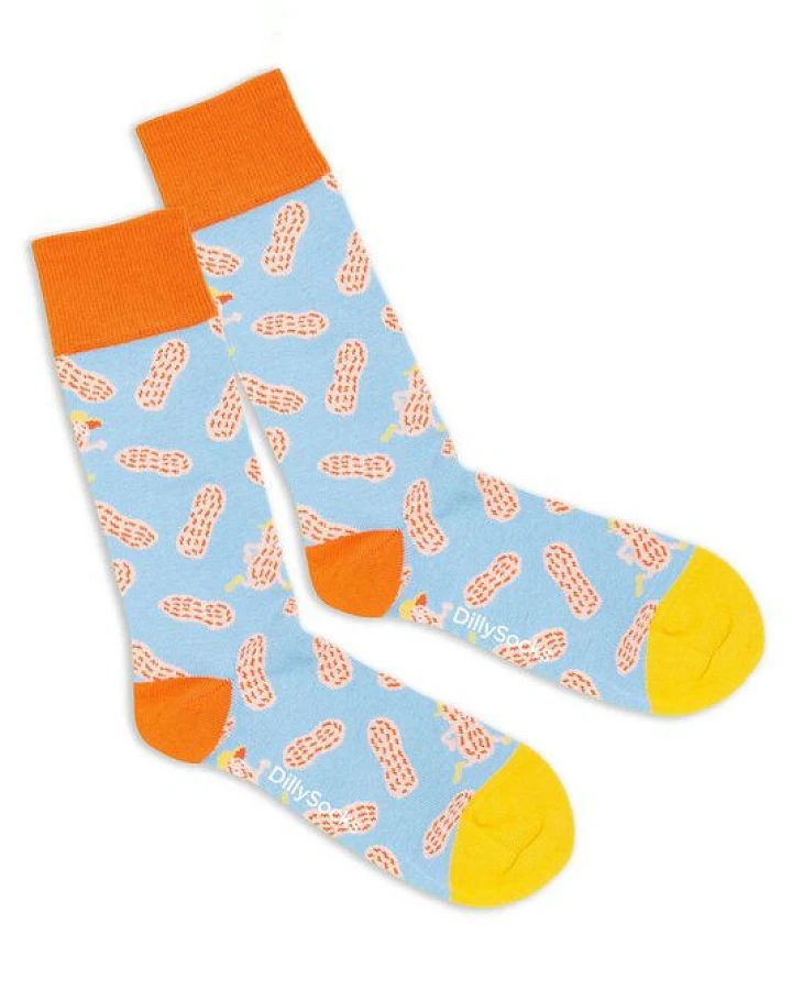 DillySocks Socken Peanut Buddy aus Biobaumwoll-Mix