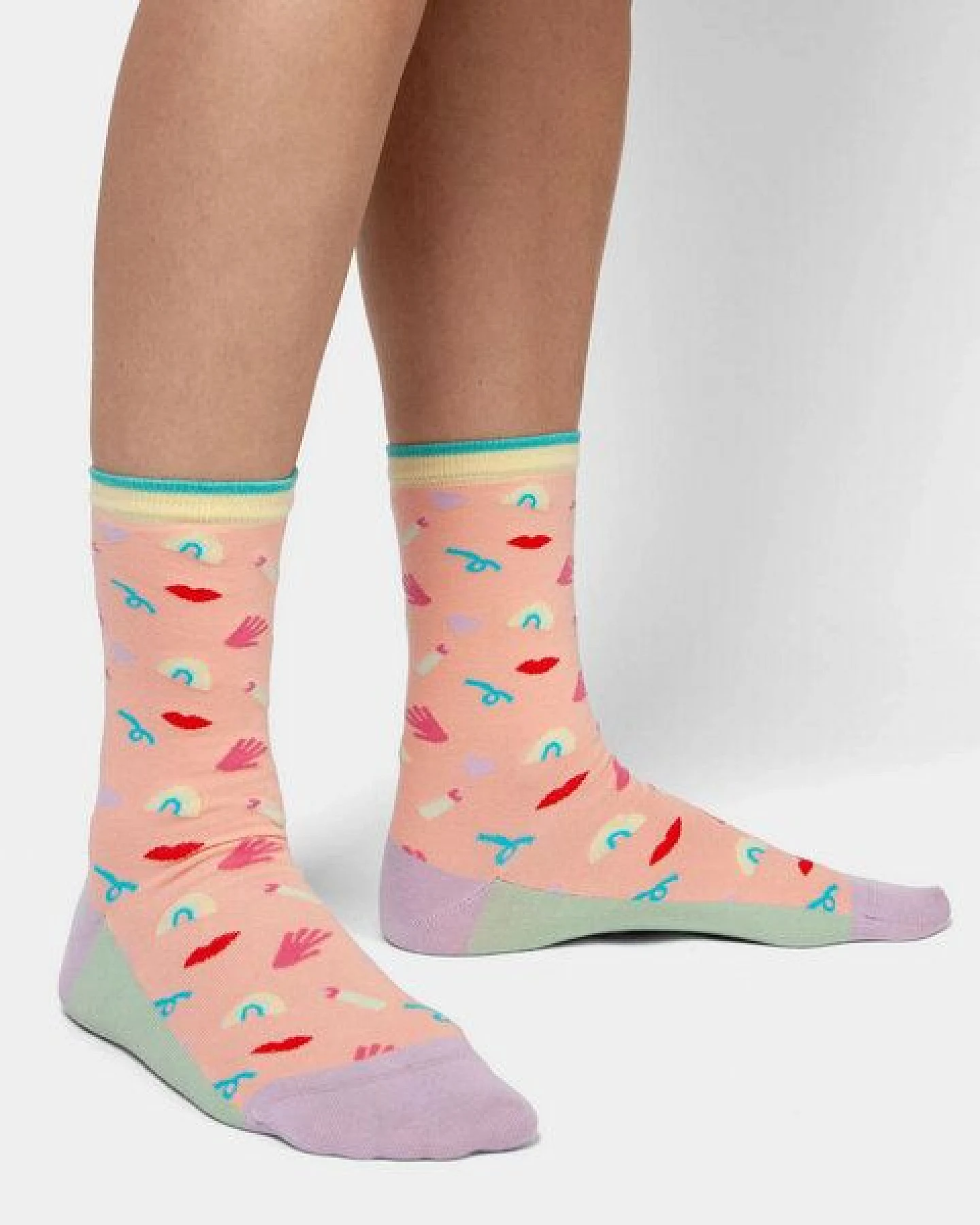 DillySocks Premium Socken Rainbow Pantomime aus Biobaumwoll-Mix – Ansicht 2