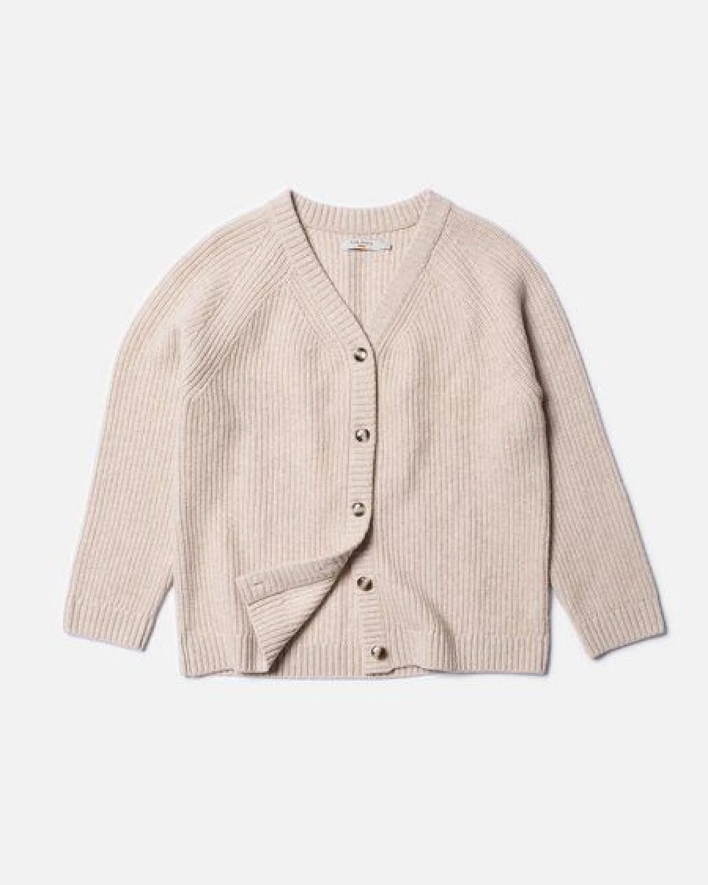Nudie Jeans Strickjacke Kristina Rib - Oat White – Ansicht 2