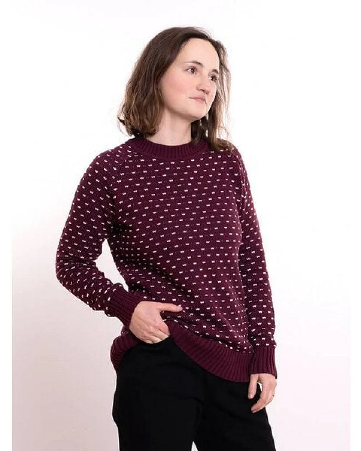 bleed Summits Strickpullover Bordeaux Rot