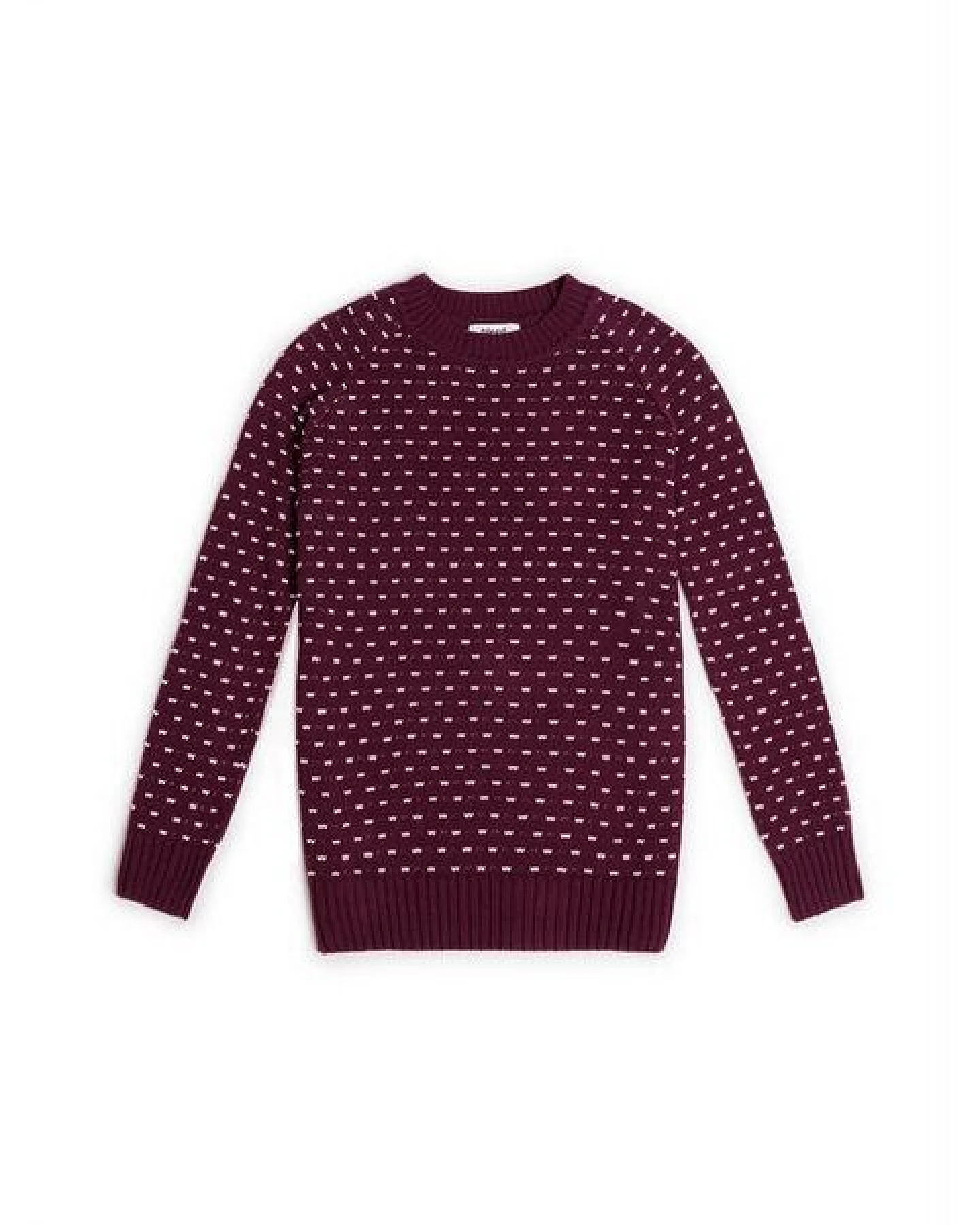 bleed Summits Strickpullover Bordeaux Rot – Ansicht 3