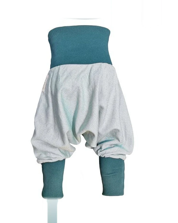 liebewicht Feste Yogahose Sarouelhose Pumphose türkis aus Biobaumwolle Gr.56-116