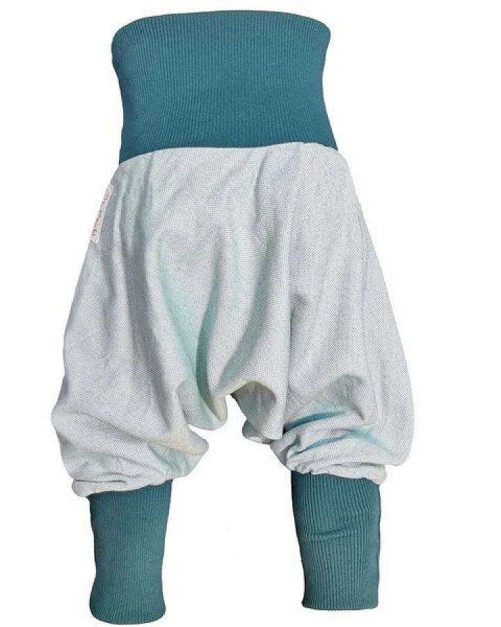 liebewicht Feste Yogahose Sarouelhose Pumphose türkis aus Biobaumwolle Gr.56-116
