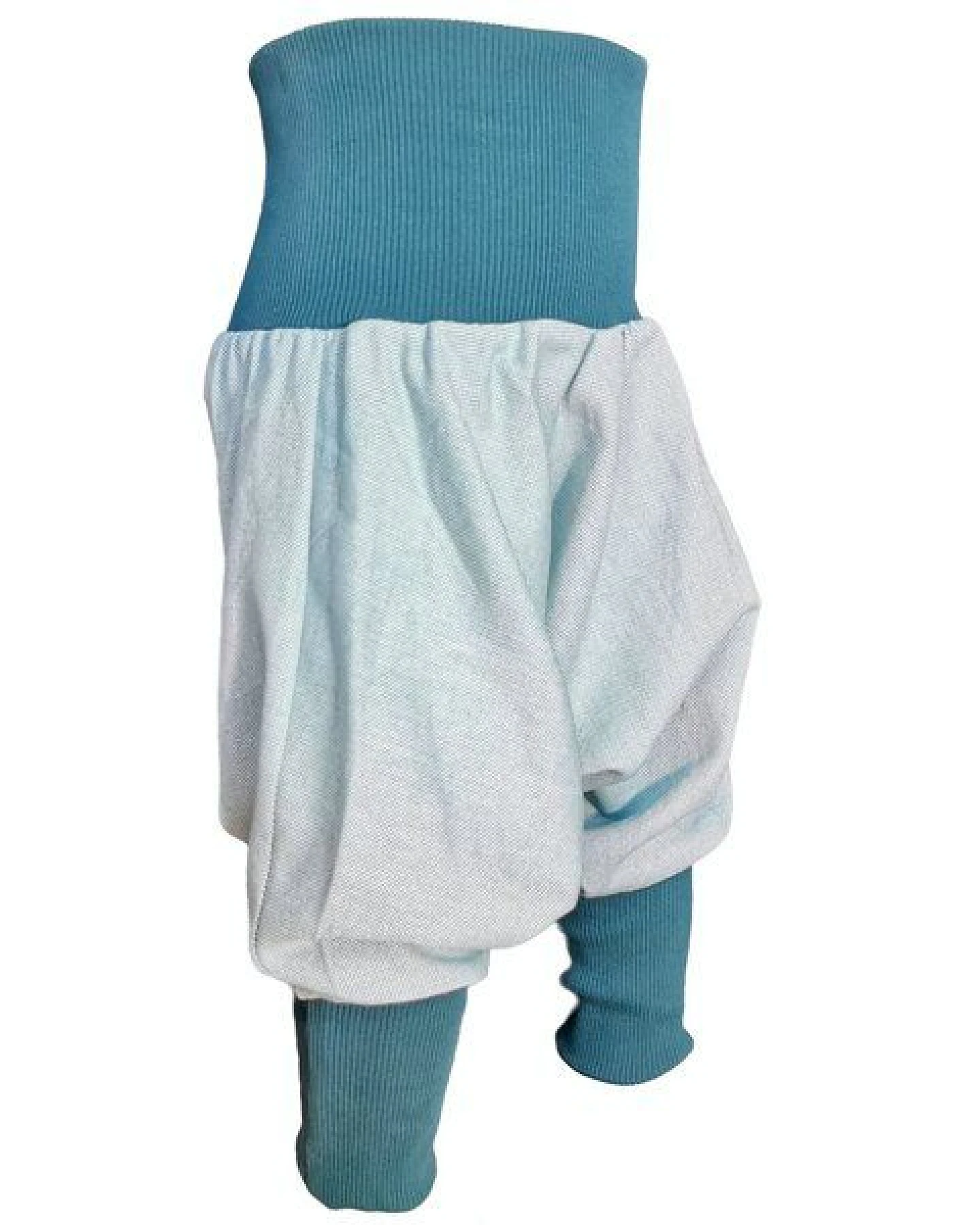 liebewicht Feste Yogahose Sarouelhose Pumphose türkis aus Biobaumwolle Gr.56-116 – Ansicht 2