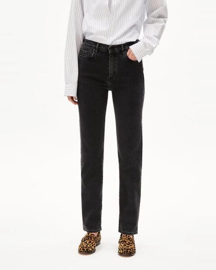 ARMEDANGELS CARENAA Damen Straight Jeans recycelter Baumwoll Mix Comfort Stretch