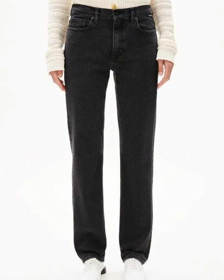 ARMEDANGELS CARENAA Damen Straight Jeans recycelter Baumwoll Mix Comfort Stretch