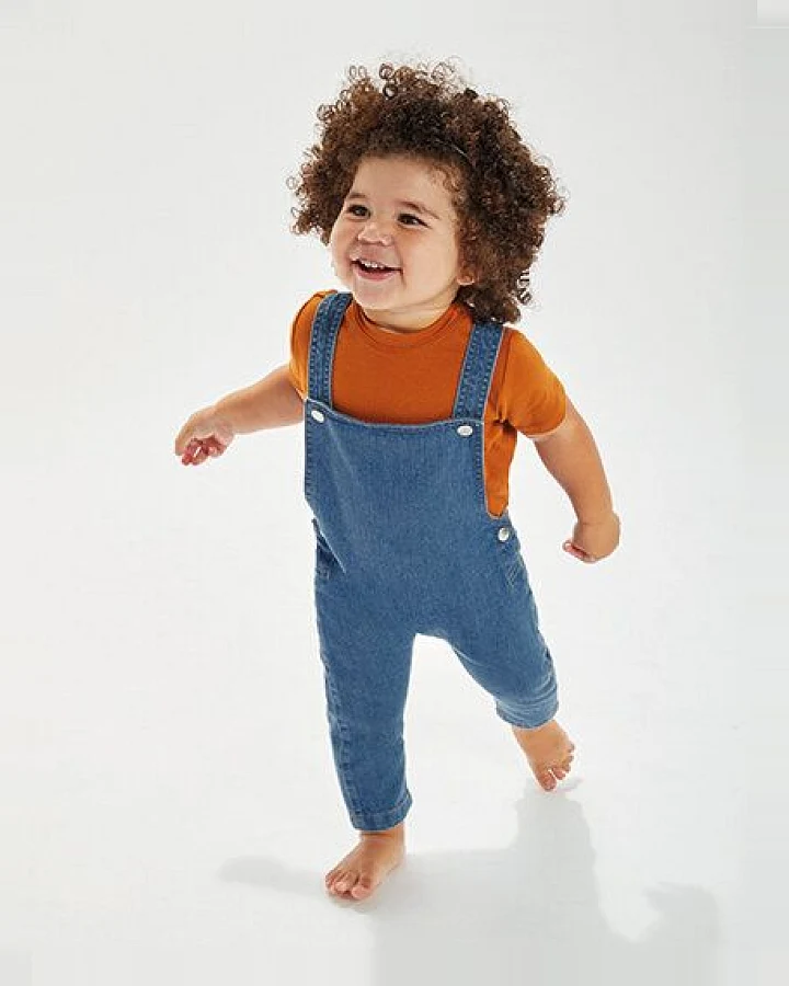 Babybugz Baby Denim Jeans - Latzhose aus Bio - Baumwolle