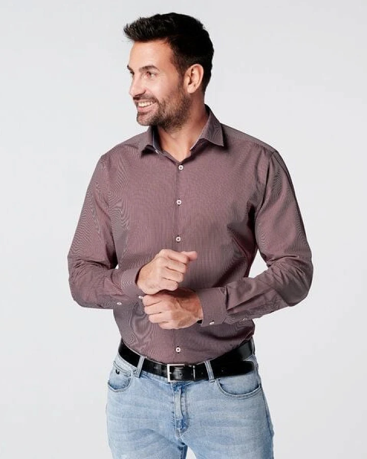 SKOT Fashion Nachhaltige Langarm Herren Hemd Checkered 100% bio