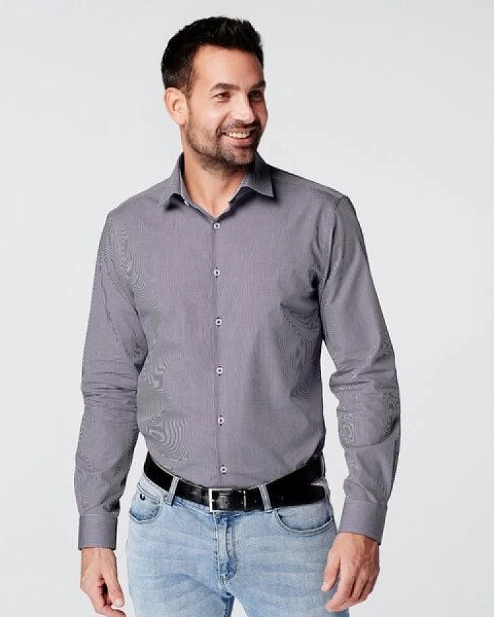 SKOT Fashion Nachhaltige Langarm Herren Hemd Checkered 100% bio