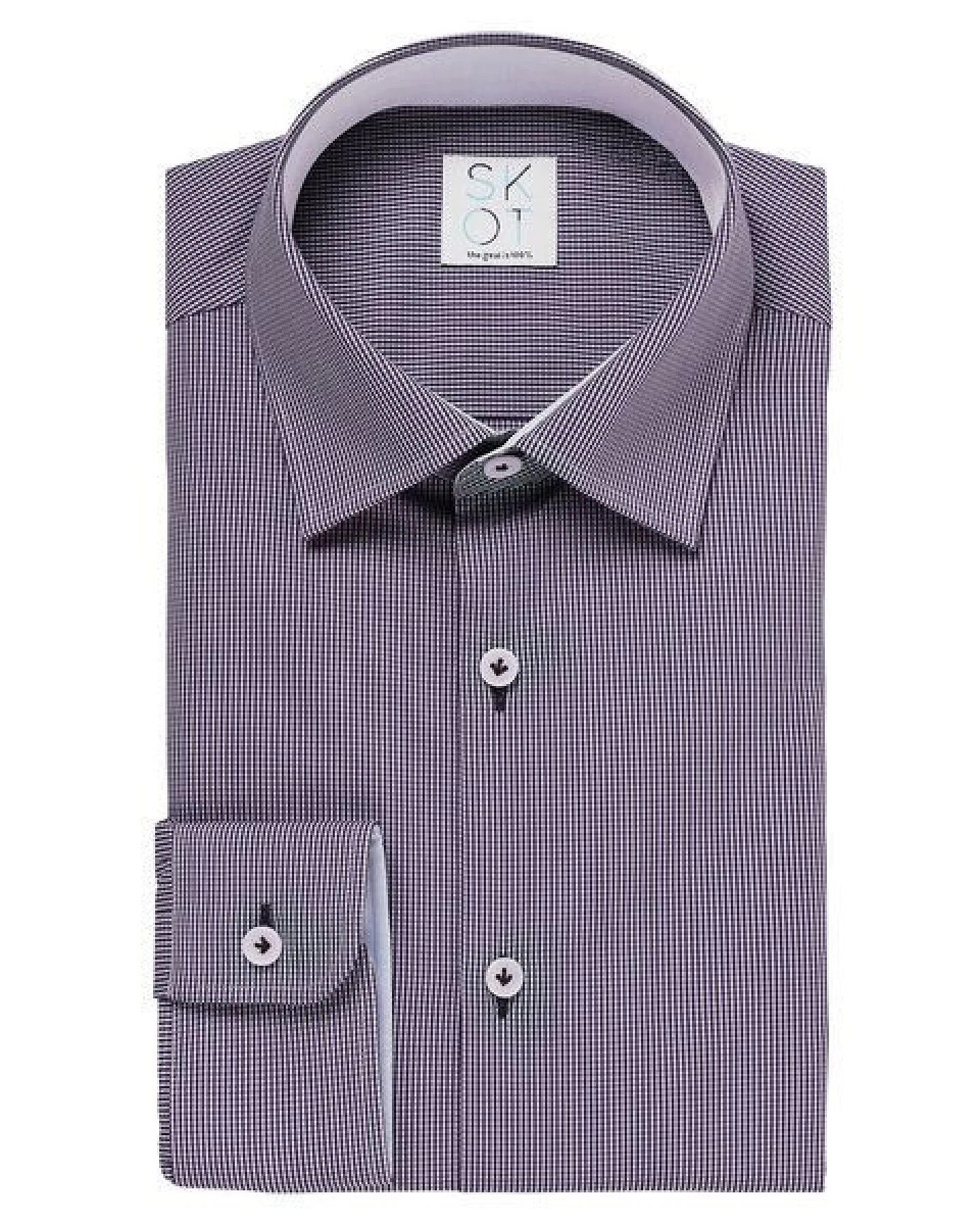 SKOT Fashion Nachhaltige Langarm Herren Hemd Checkered 100% bio – Ansicht 2