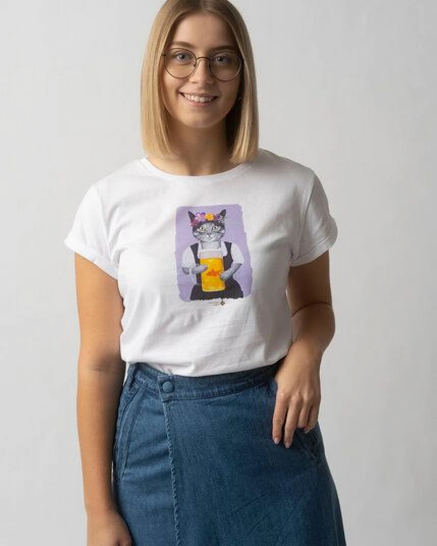Bavarian Caps Print T-Shirt Prost, Mauzi - Weiß – Ansicht 2