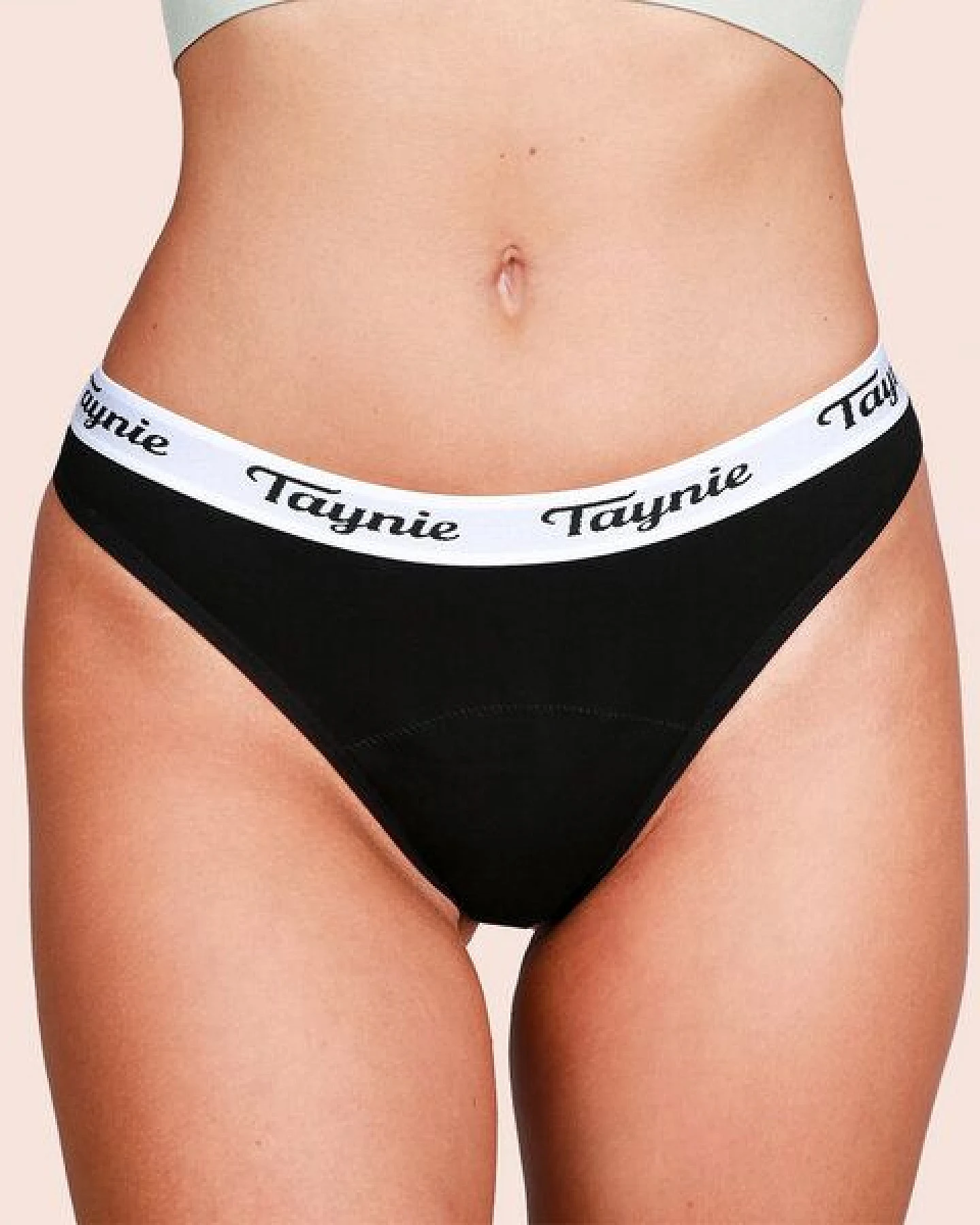 Taynie Periodenunterwäsche String aus Bio-Baumwolle auslaufsicher für leichte Tage beim Sport und unter Leggings – Ansicht 2