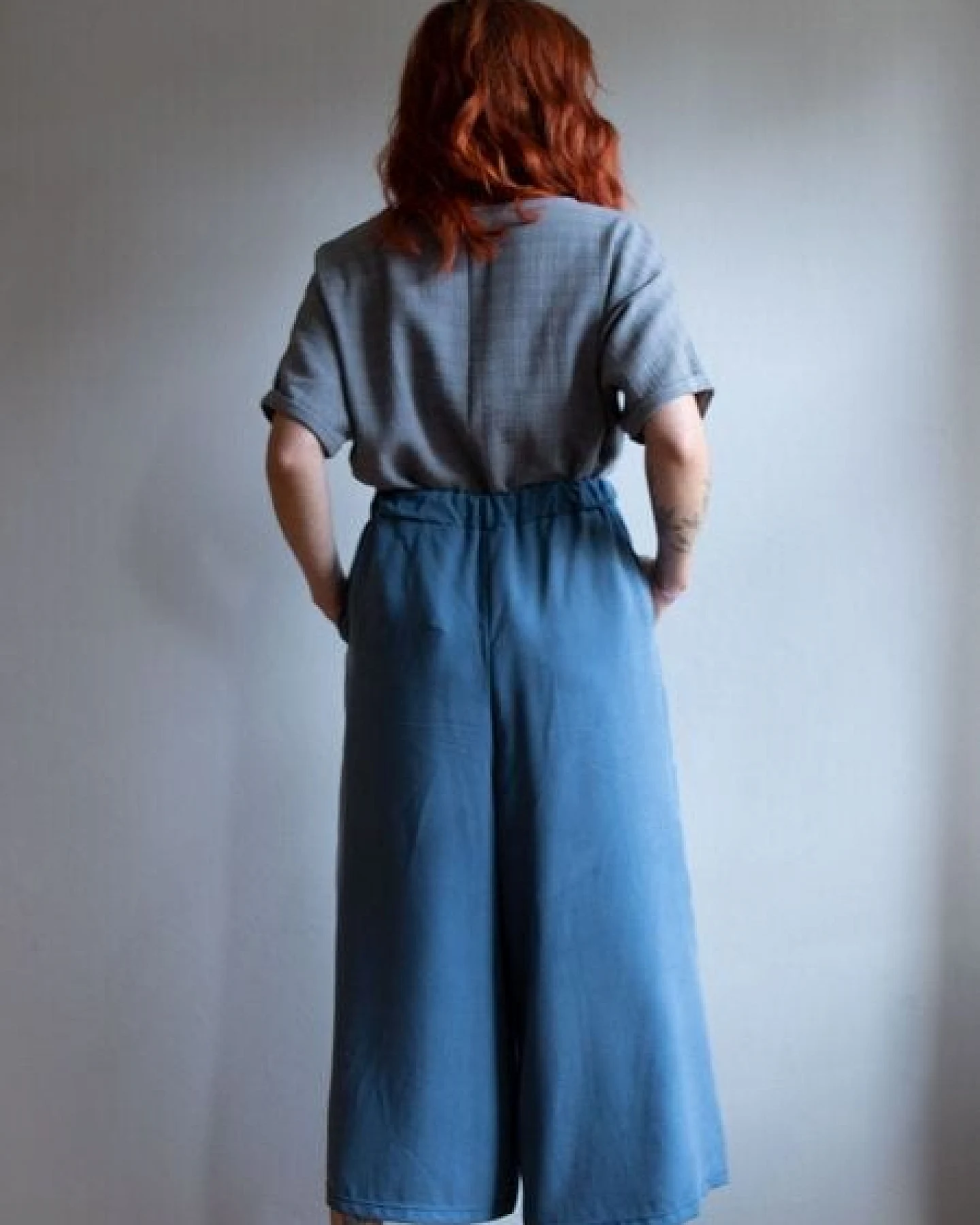 Ecostories weite Tencel Hose Blueish Moon – Ansicht 3