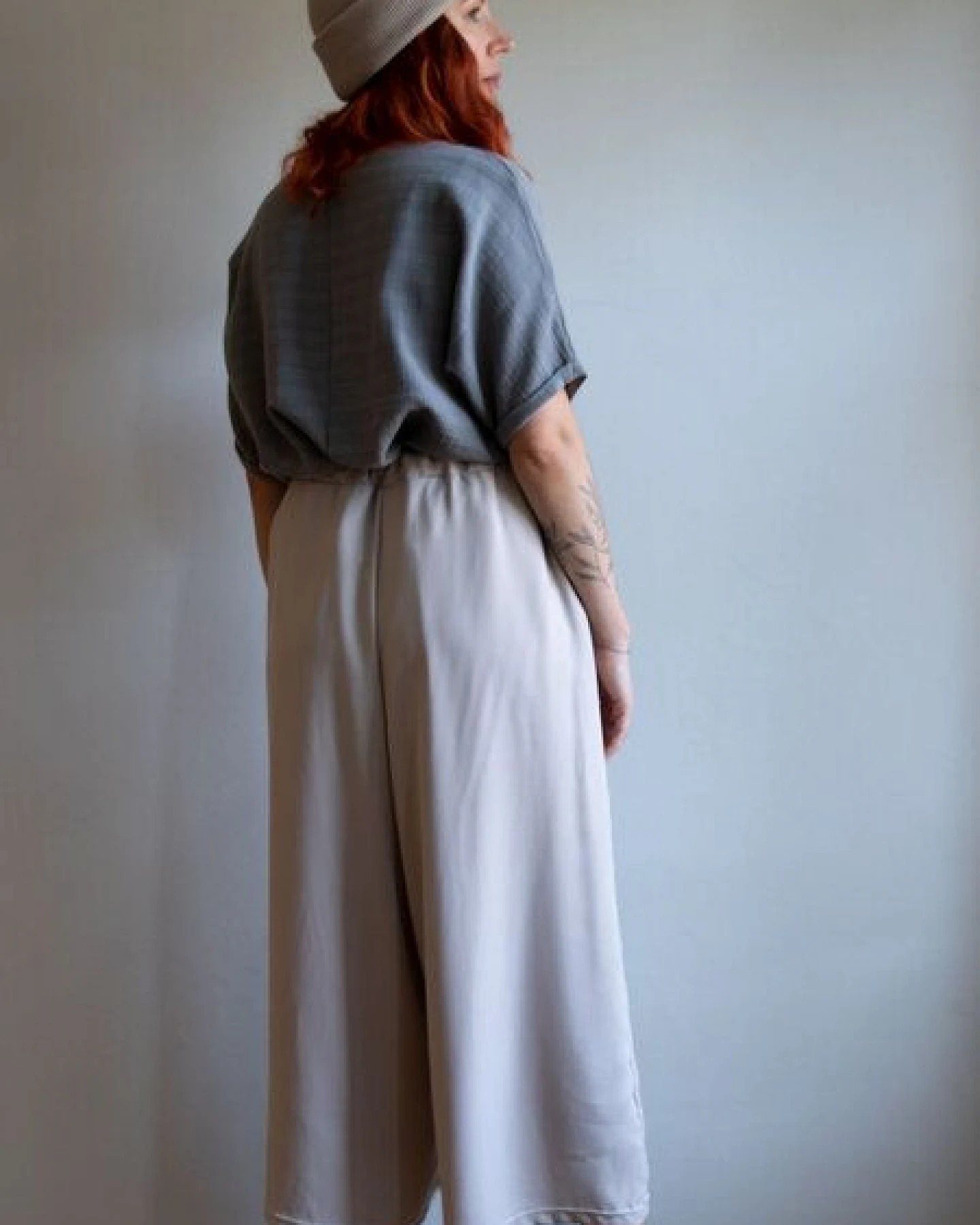 Ecostories weite Tencel Hose Blueish Moon – Ansicht 3