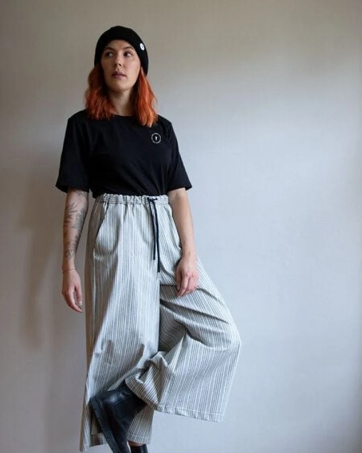 Ecostories weite Hose Streifen