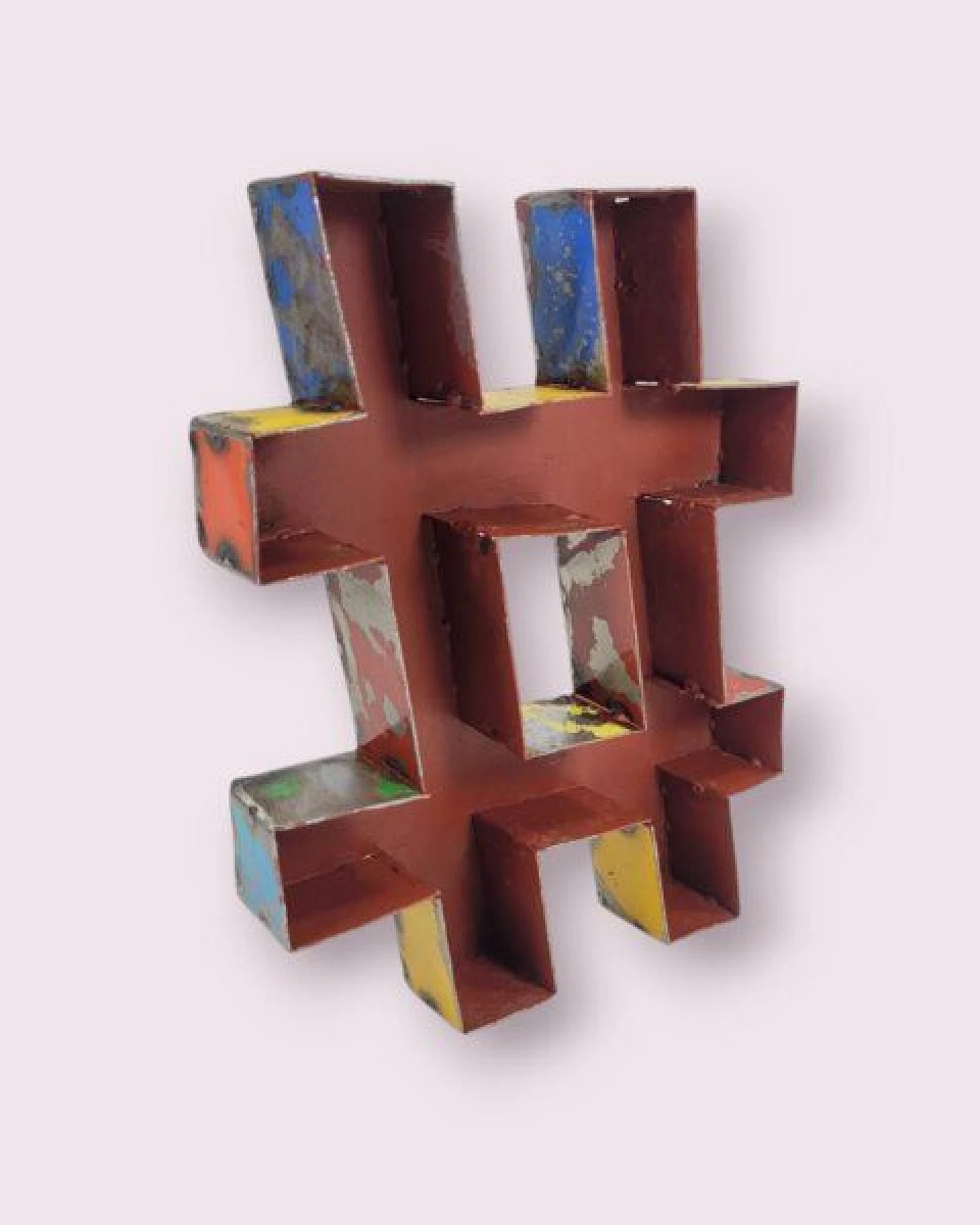Moogoo Creative Africa Sonderzeichen Hashtag "#" Raute aus recycelten Ölfässern 21/35 cm – Ansicht 2