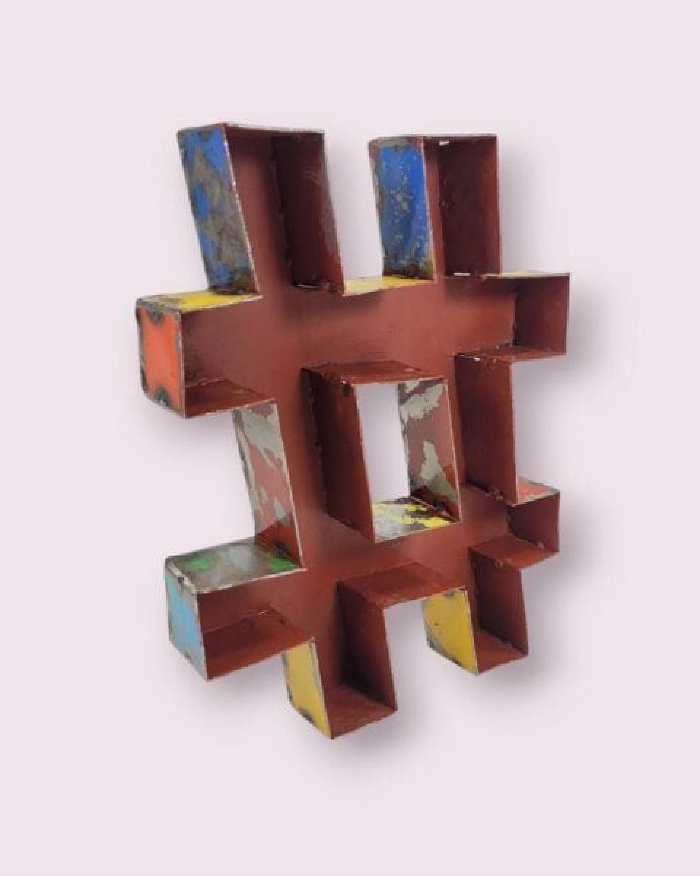 Moogoo Creative Africa Sonderzeichen Hashtag "#" Raute aus recycelten Ölfässern 21/35 cm – Ansicht 2