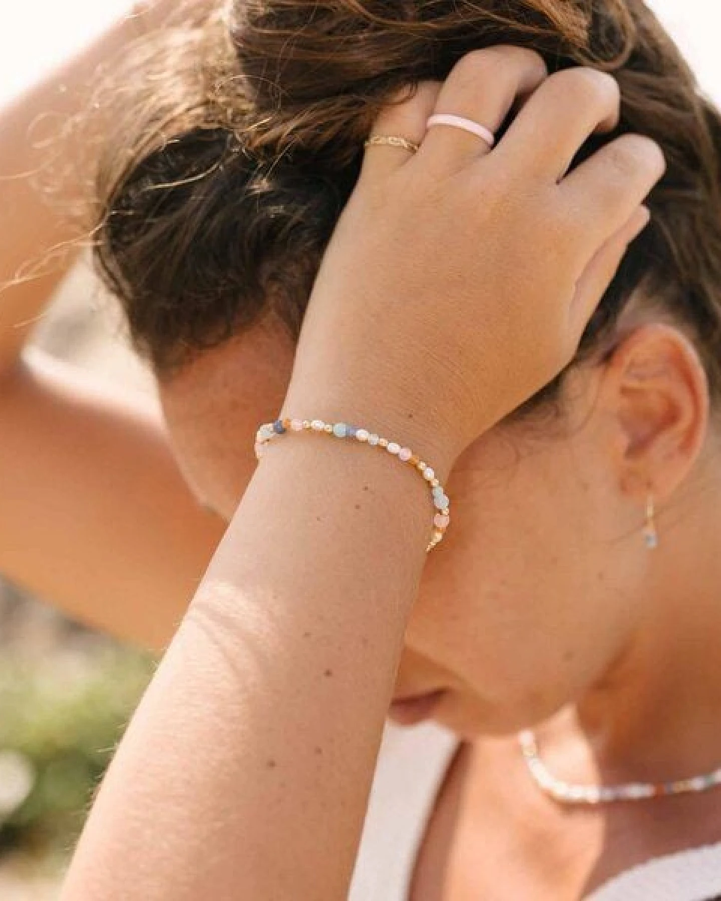 fejn jewelry Armband 'summer pearl' mit Süsswasserperlen und Halbedelsteine – Ansicht 2
