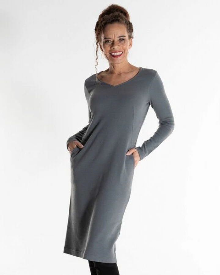 Alma & Lovis Jersey-Jacquard-Kleid aus Organic Cotton