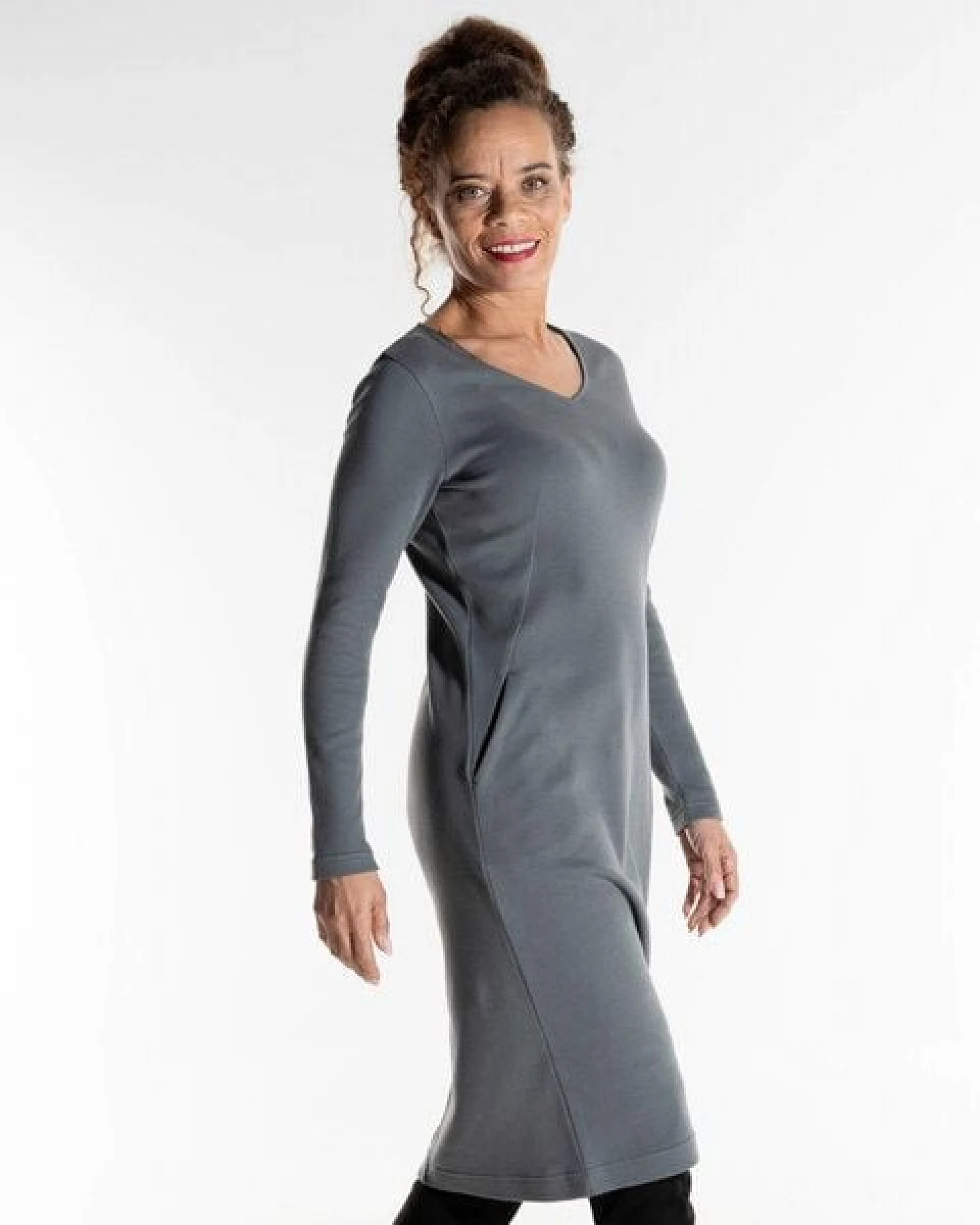 Alma & Lovis Jersey-Jacquard-Kleid aus Organic Cotton – Ansicht 3