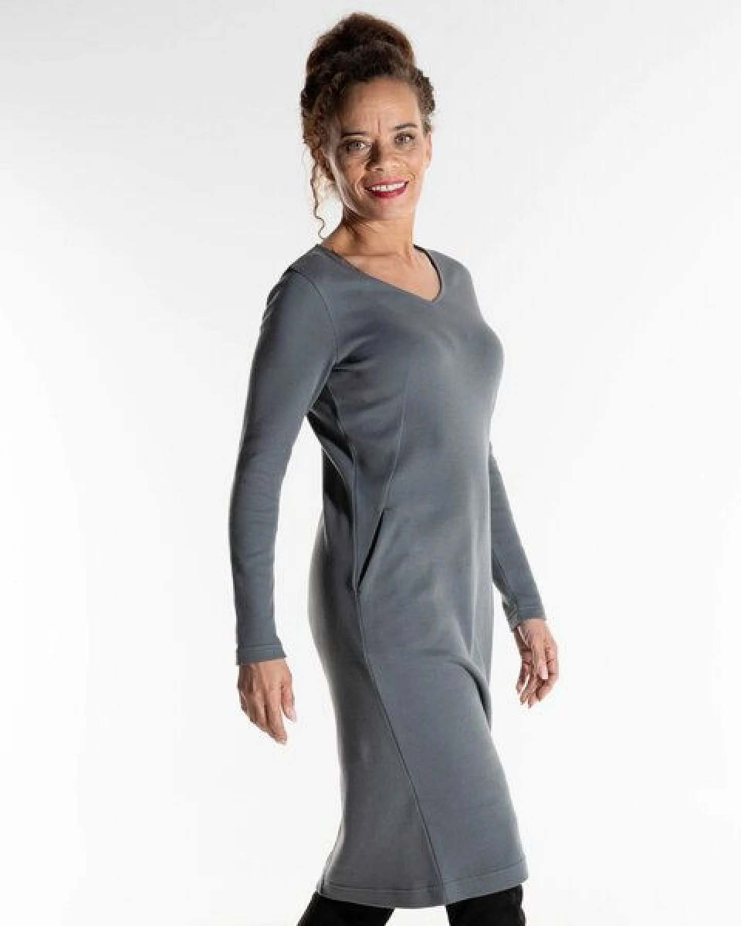 Alma & Lovis Jersey-Jacquard-Kleid aus Organic Cotton – Ansicht 3