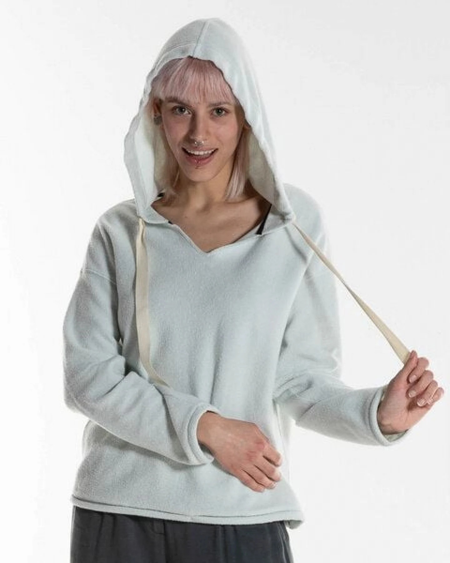 Alma & Lovis Kuscheliger Teddy-Hoodie aus Organic Cotton – Ansicht 4