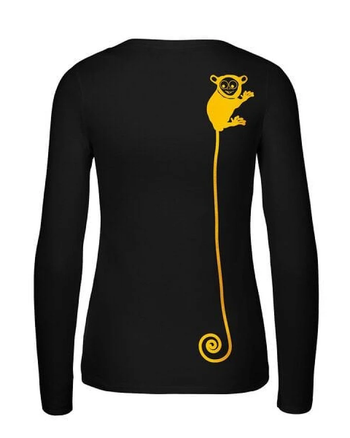 HANDGEDRUCKT "Teeny Weeny Goblin" Frauen Longsleeve aus reiner Biobaumwolle (kbA)