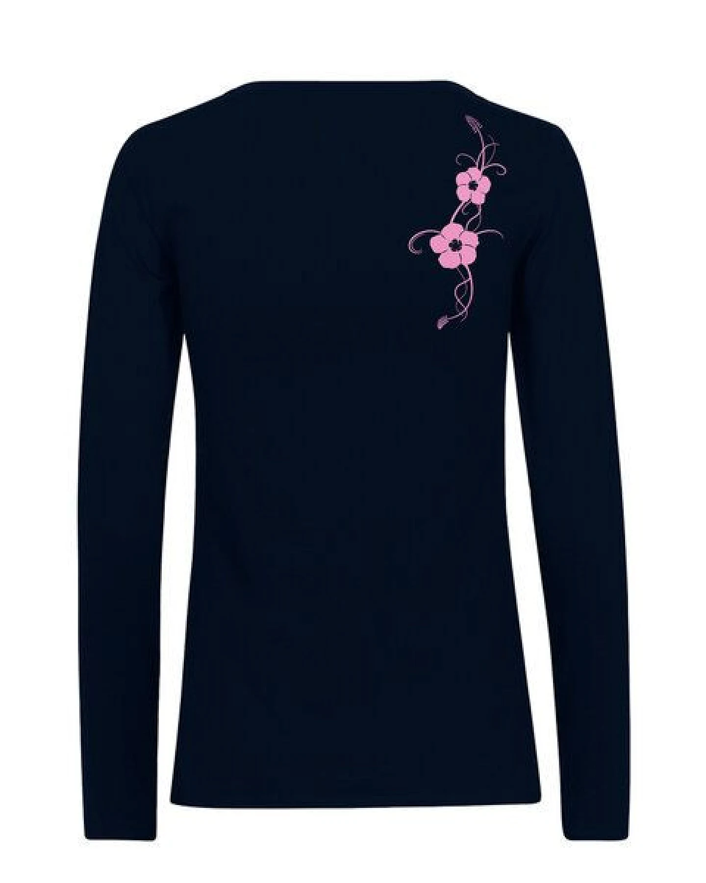 HANDGEDRUCKT "Hibisken" Frauen Longsleeve aus reiner Biobaumwolle (kbA) – Ansicht 2