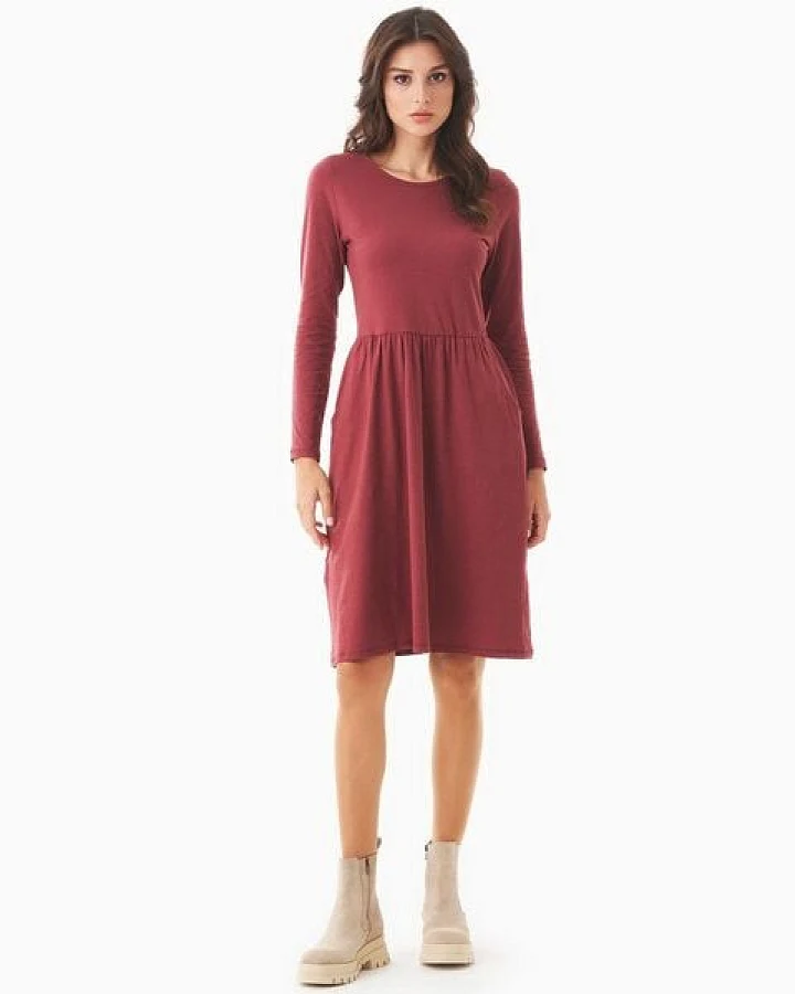 ORGANICATION Langarm-Jerseykleid aus Bio-Baumwolle