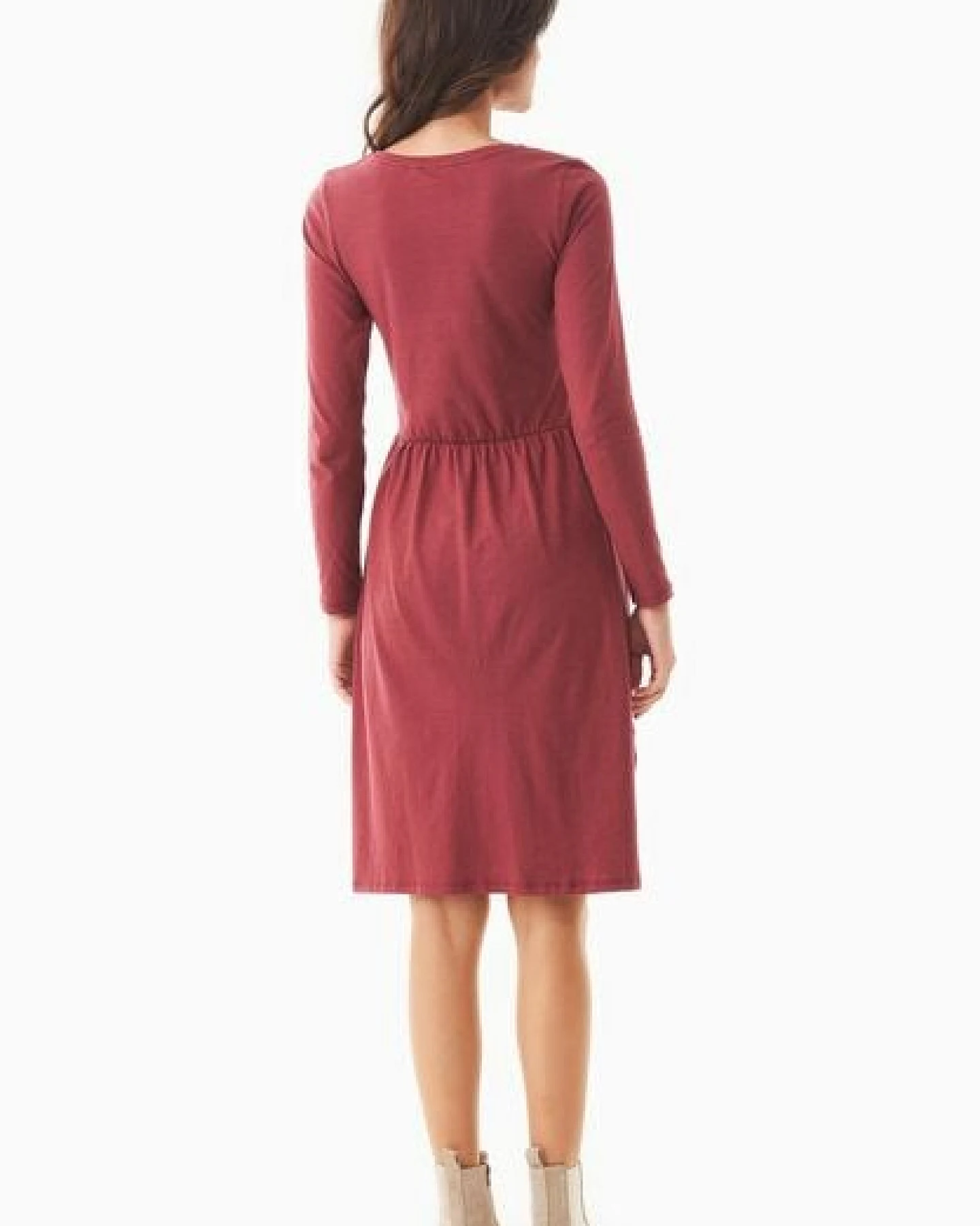 ORGANICATION Langarm-Jerseykleid aus Bio-Baumwolle – Ansicht 4