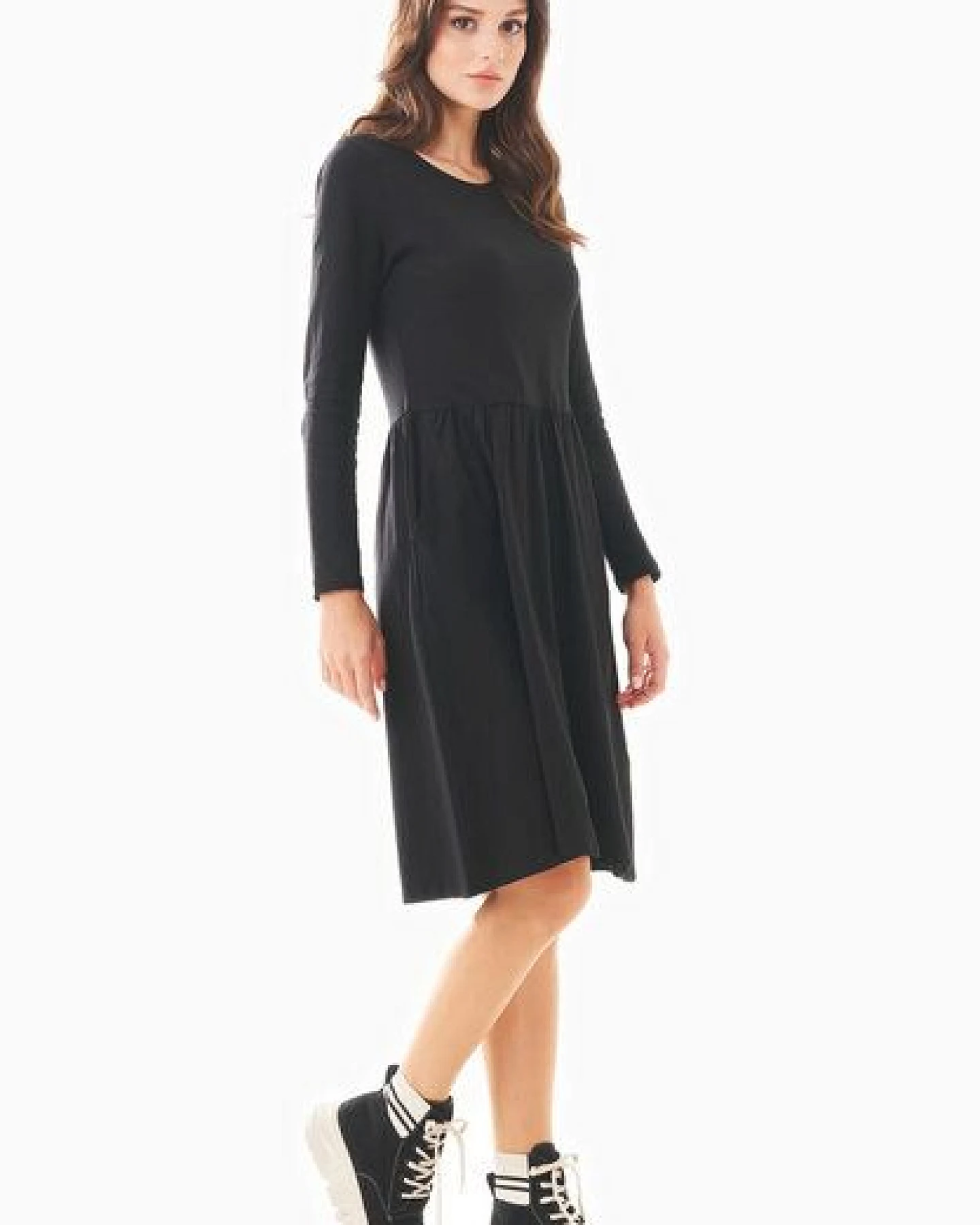 ORGANICATION Langarm-Jerseykleid aus Bio-Baumwolle – Ansicht 2