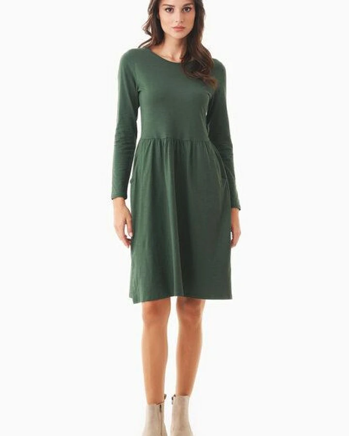 ORGANICATION Langarm-Jerseykleid aus Bio-Baumwolle