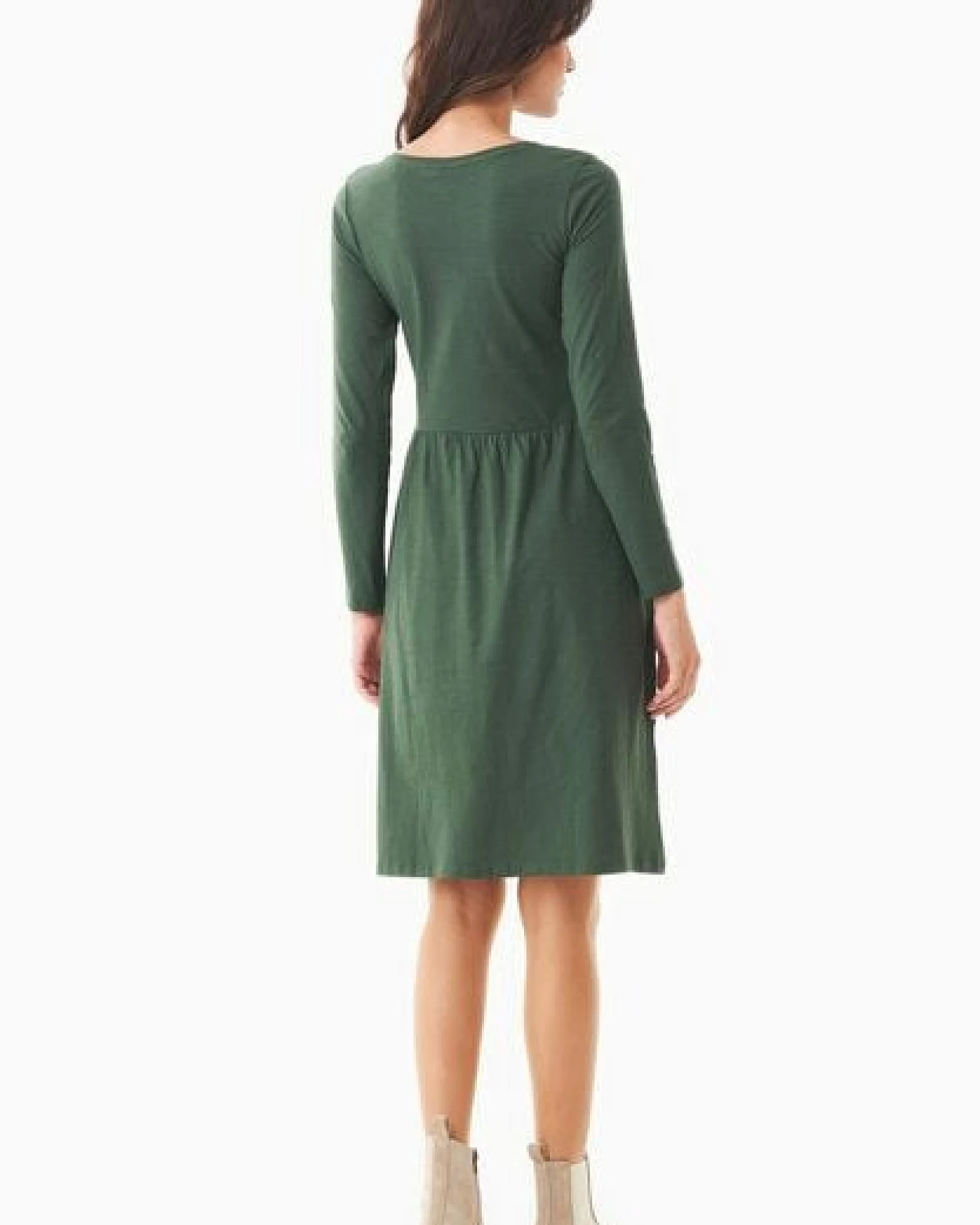 ORGANICATION Langarm-Jerseykleid aus Bio-Baumwolle – Ansicht 4