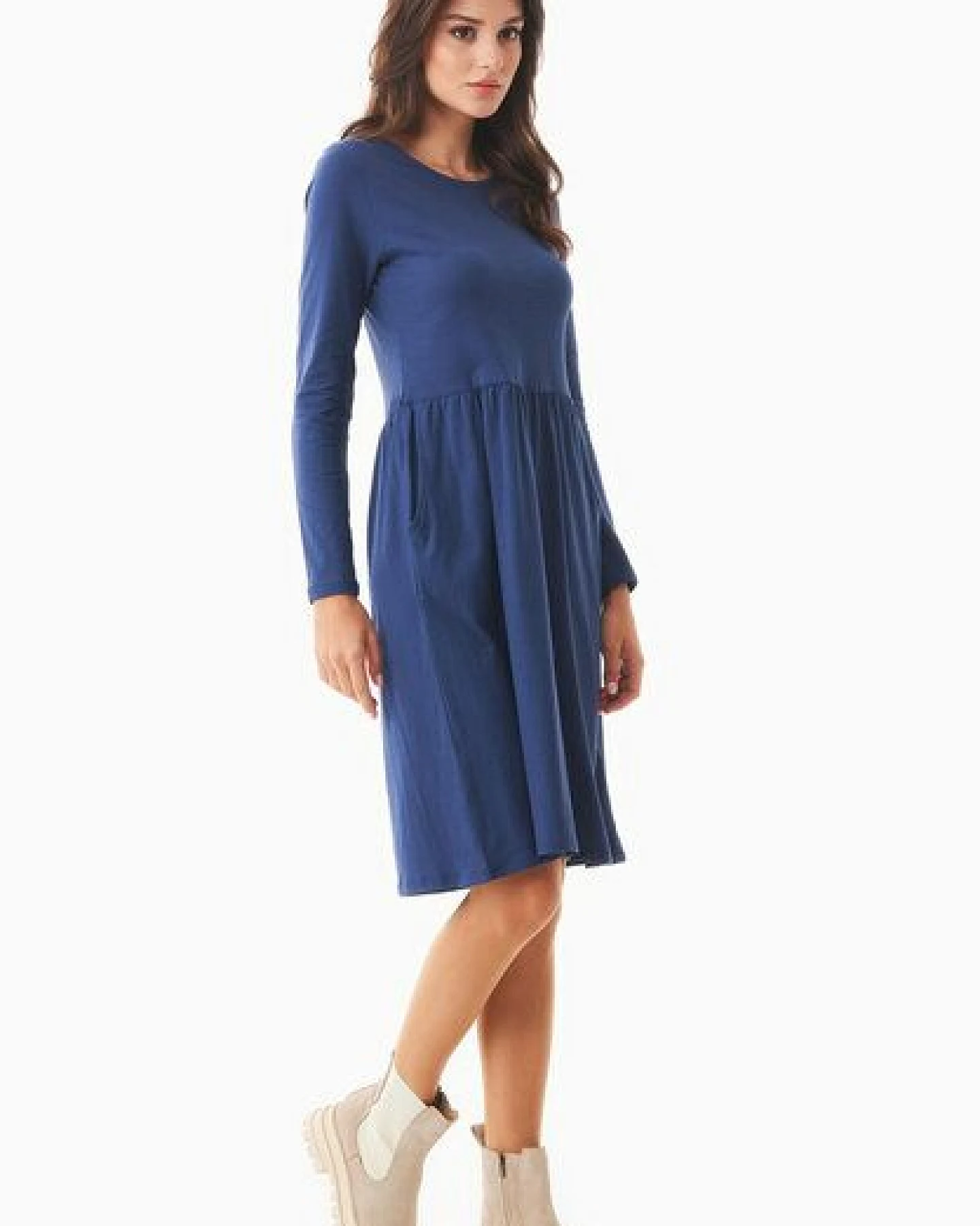 ORGANICATION Langarm-Jerseykleid aus Bio-Baumwolle – Ansicht 2