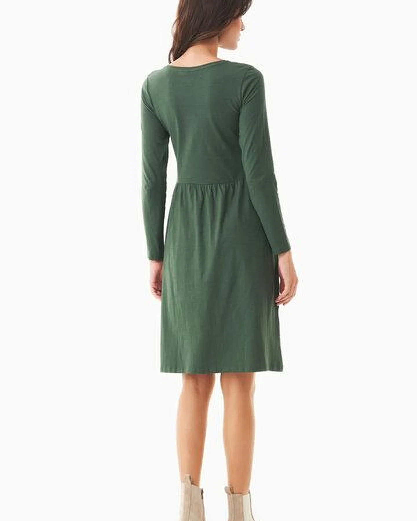 ORGANICATION Langarm-Jerseykleid aus Bio-Baumwolle – Ansicht 4
