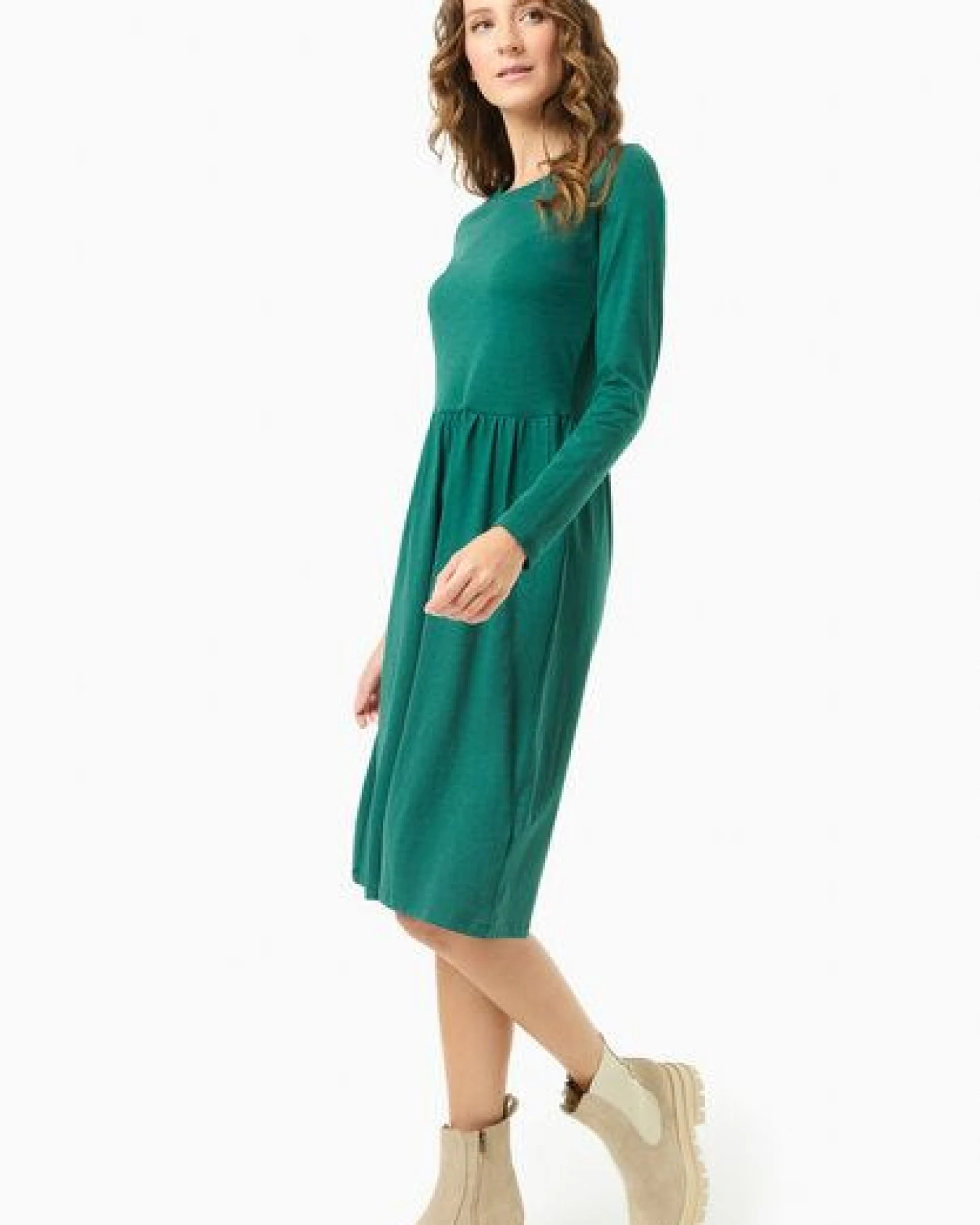 ORGANICATION Langarm-Jerseykleid aus Bio-Baumwolle – Ansicht 2