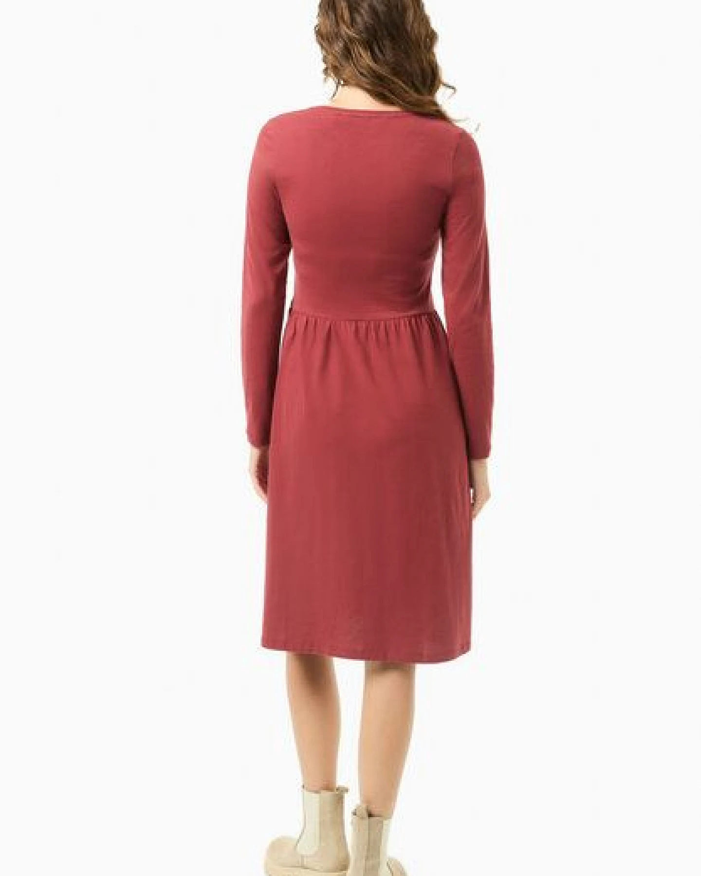 ORGANICATION Langarm-Jerseykleid aus Bio-Baumwolle – Ansicht 3