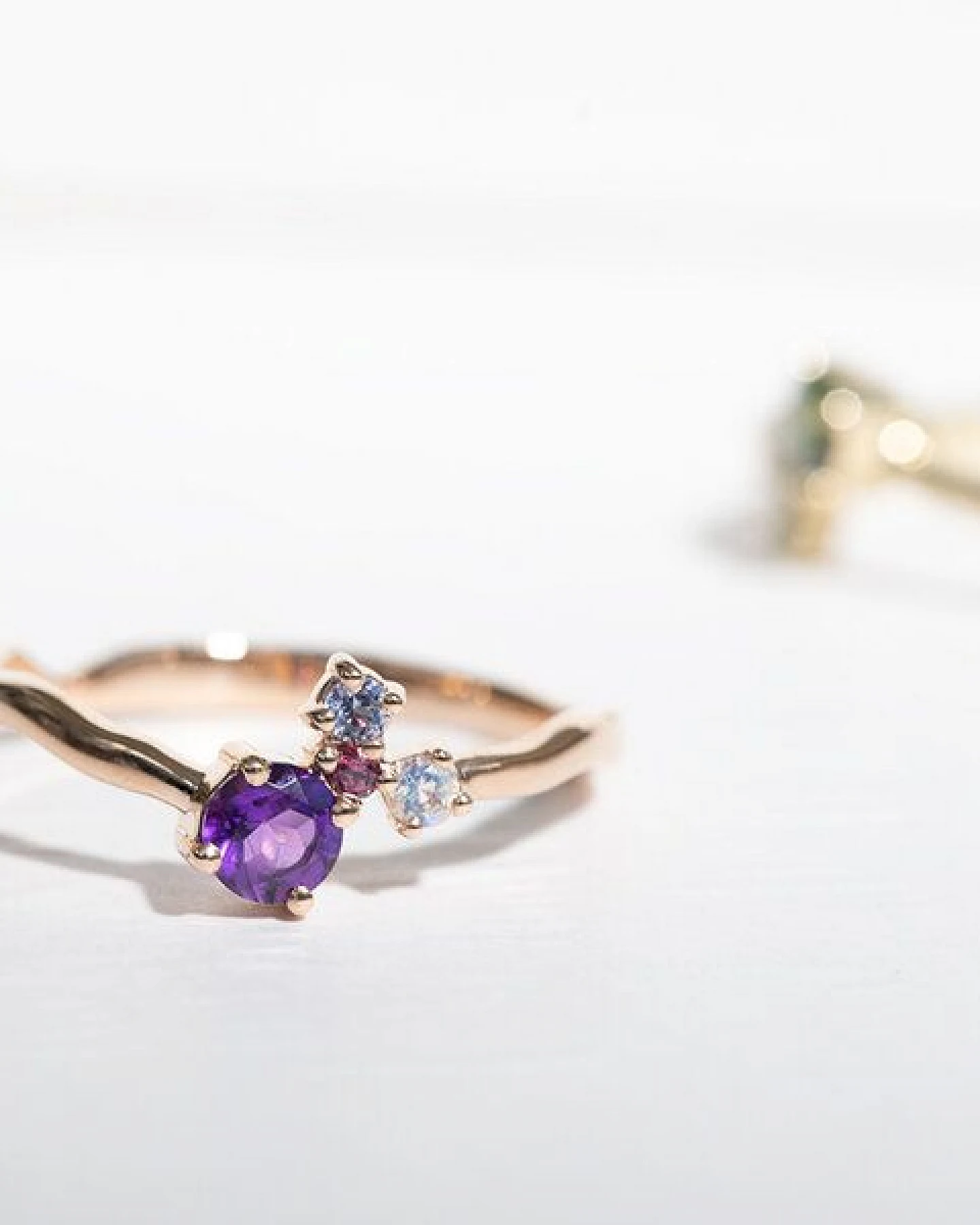 Eppi Cluster Schmuckset mit Amethysten und Edelsteinen Halli – Ansicht 4